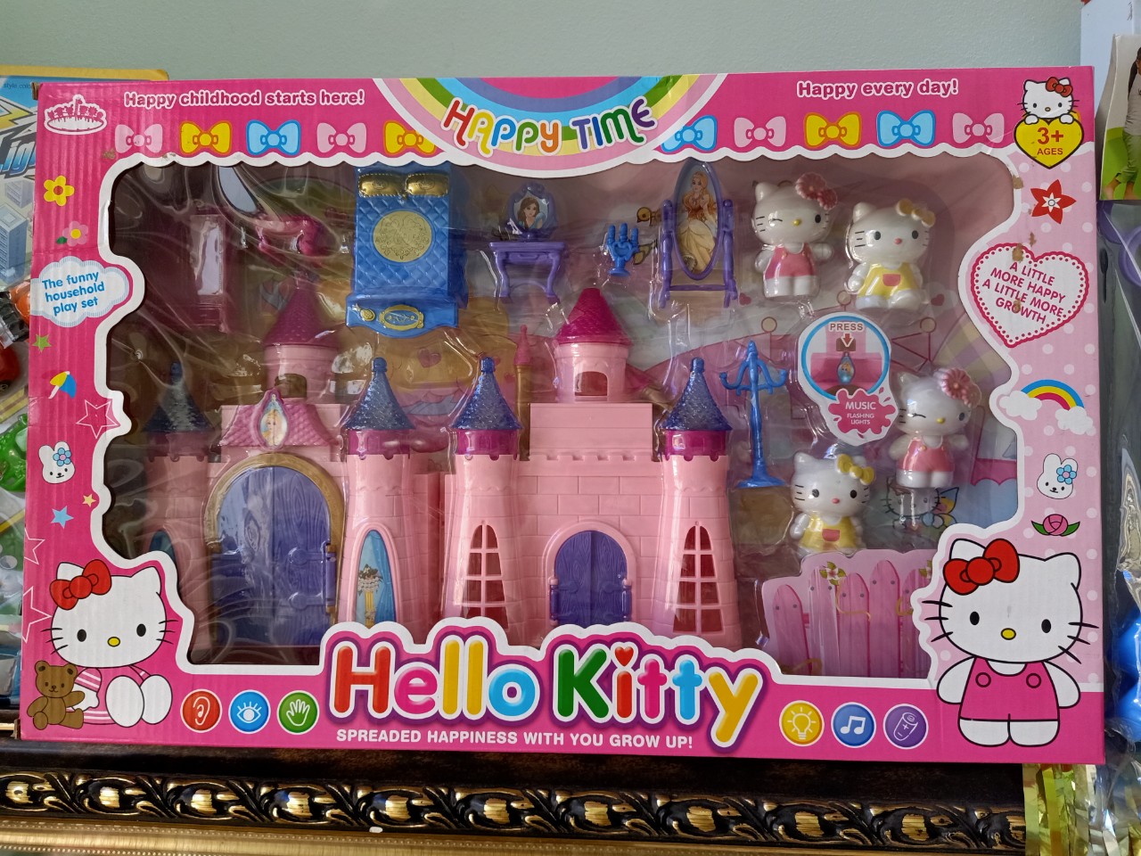 Bộ Đồ Chơi Full Box Lâu Đài Mèo Hello Kitty Đồ Chơi Quà Tặng Cho Bé