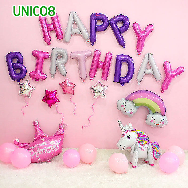 Set bóng trang trí sinh nhật ngựa Pony UNICO8