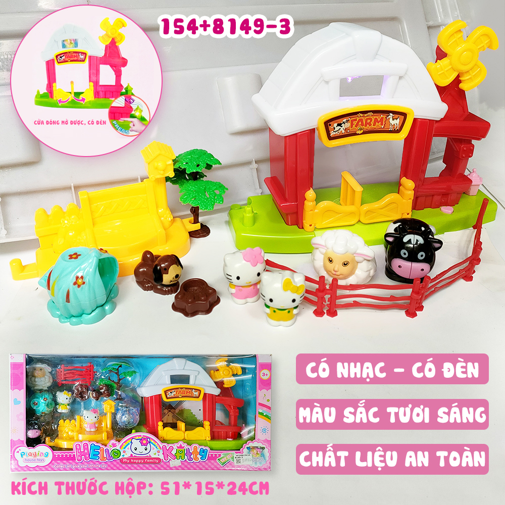 Mô hình đồ chơi nông trại Hello Kitty