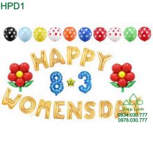 Sét bóng trang trí sinh nhật Happy Womens Day HPD1