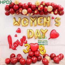 Sét bóng trang trí sinh nhật Happy Womens Day HPD2