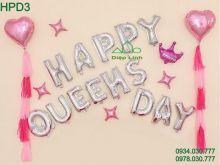 Sét bóng trang trí sinh nhật Happy Womens Day HPD3