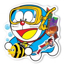 Lồng Đèn Trung Thu 4D Dùng Pin Có Đèn Có Nhạc Thiếu Nhi Doraemon 2 Mặt