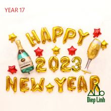 Sét Bóng Trang Trí Năm Mới Happy New Year Chúc Mừng Năm Mới YEAR17