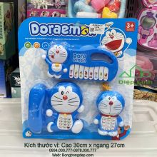 Bộ 3 món đồ chơi Doremon đàn organ điện thoại bàn điện thoại di động