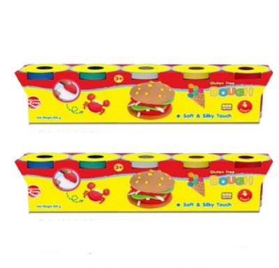 2 Bộ Đất nặn Kiddy Clay Thái Lan hình bánh kem DOUGH 5 màu