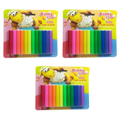 3 Bộ đất sét nặn 12 màu Kiddy Clay Thái Lan