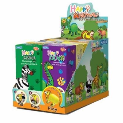 3 Hộp Đất nặn Kiddy Clay Thái Lan Happy Animals