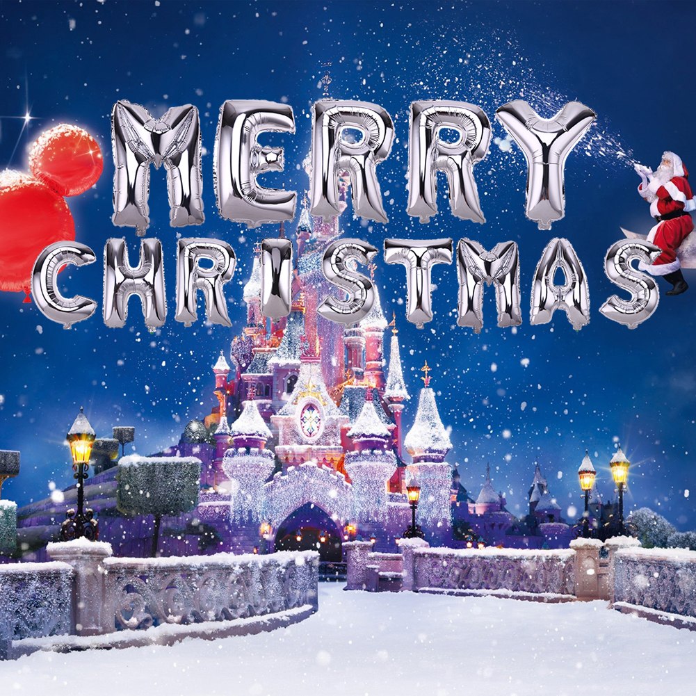 Bóng kiếng nhôm in Merry Christmas bạc