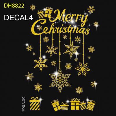 Tấm Decal Trong Dán Tường Kính Trang Trí Chủ Đề Noel Giáng Sinh Merry Christmas 4