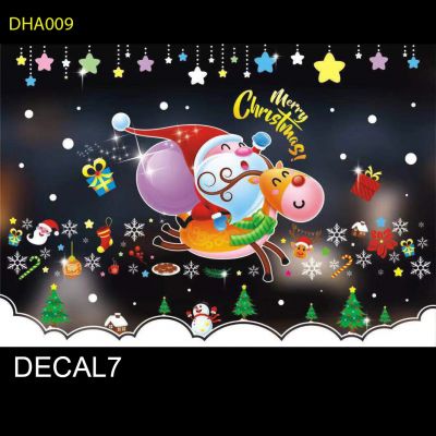 Tấm Decal Trong Dán Tường Kính Trang Trí Chủ Đề Noel Giáng Sinh Merry Christmas 7