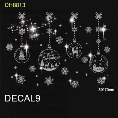 Tấm Decal Trong Dán Tường Kính Trang Trí Chủ Đề Noel Giáng Sinh Merry Christmas 9