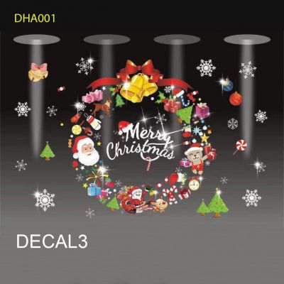 Tấm Decal Trong Dán Tường Kính Trang Trí Chủ Đề Noel Giáng Sinh Merry Christmas 3