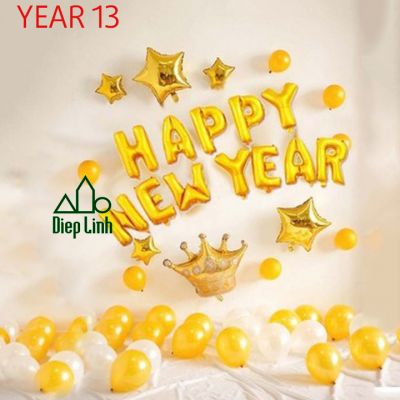 Sét Bóng Trang Trí Năm Mới Happy New Year Chúc Mừng Năm Mới YEAR13