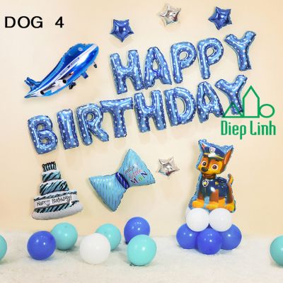 Sét Bóng sinh nhật Cún Chó Cứu hộ DOG4