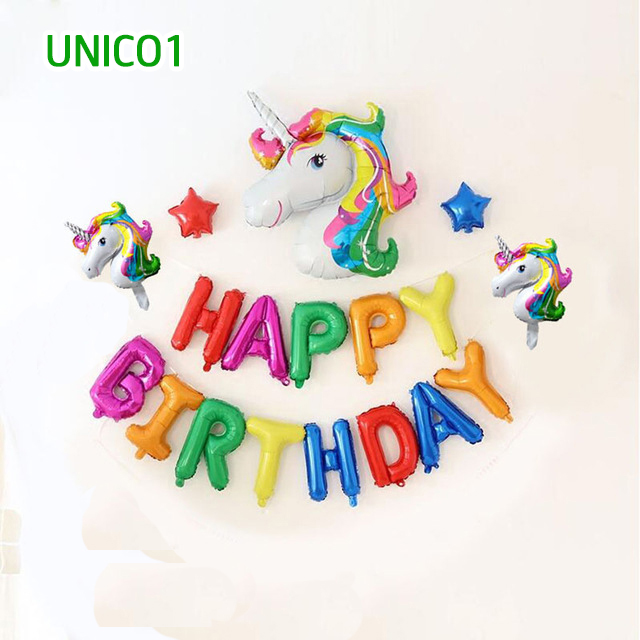 Set bóng trang trí sinh nhật ngựa Pony UNICO1