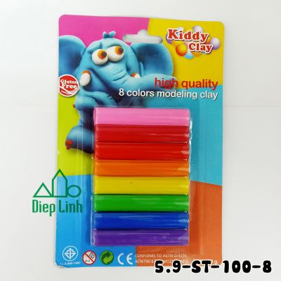 Bộ đất sét nặn 8 màu Kiddy Clay Thái Lan