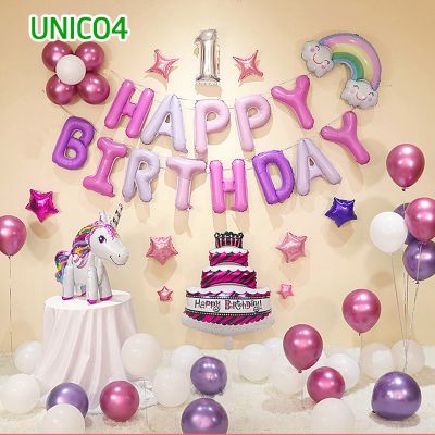 Set bóng trang trí sinh nhật ngựa Pony UNICO4