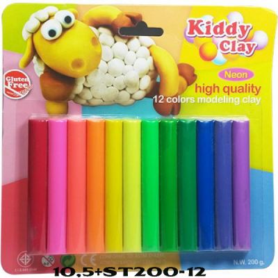 Bộ đất sét nặn 12 màu Kiddy Clay Thái Lan