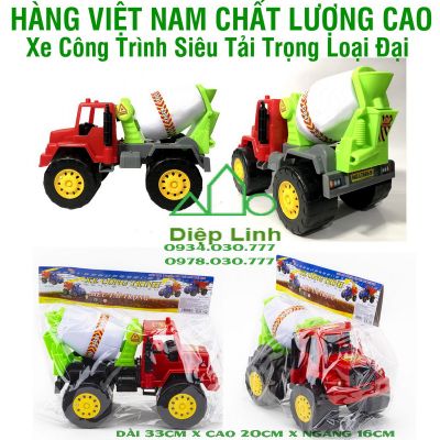 Đồ chơi xe công trình cho bé xe trộn bê tông LT665-9