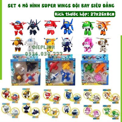 Set Mô Hình 4 Nhân Vật Đội Bay Siêu Đẳng