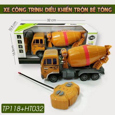 Xe công trình điều khiển từ xa trộn bê tông