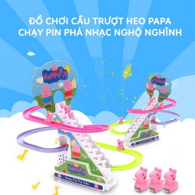 Đồ chơi cầu trượt leo thang Heo Peppa