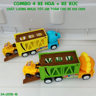 Túi 4 xe hoa + xe xúc 34+2018-18