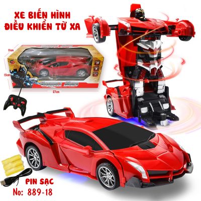 Đồ Chơi Mô Hình Chạy Pin Nhạc Đèn Biến Hình Siêu Nhân Robot Điều Khiển Từ Xa