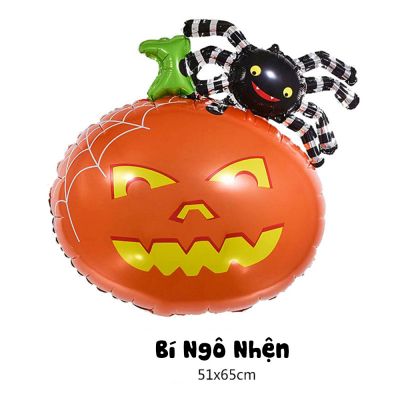 Bong bóng trang trí lễ hội Halloween hình Bí Ngô Nhện