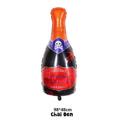 Bong bóng trang trí lễ hội Halloween hình Chai Đen