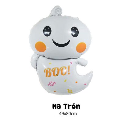 Bong bóng trang trí lễ hội Halloween hình Ma Tròn