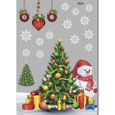 Tấm Decal Trong Dán Tường Kính Trang Trí Chủ Đề Noel Giáng Sinh Merry Christmas MS06A