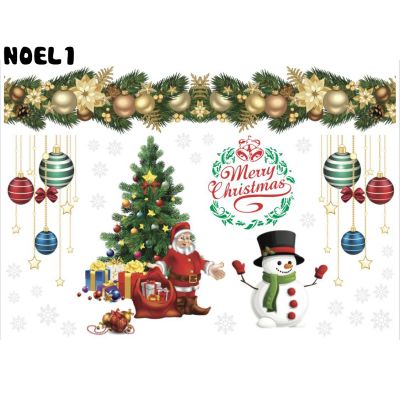 Tấm Decal Trong Dán Tường Kính Trang Trí Chủ Đề Noel Giáng Sinh Merry Christmas Noel 1