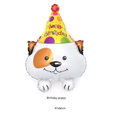 Bóng kiếng tráng nhôm Hình Con Chó Happy Birthday