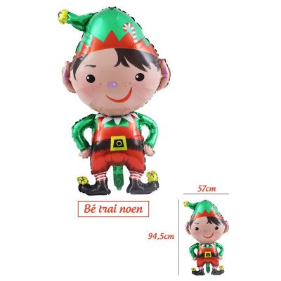 Bóng trang trí giáng sinh hình bé noel