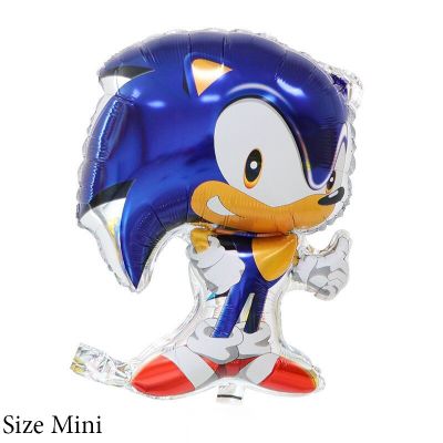 Bong bóng Sonic hình thú hoạt hình đáng yêu, bong nhân vật hoạt hình trang trí sinh nhật bé trai bé gái