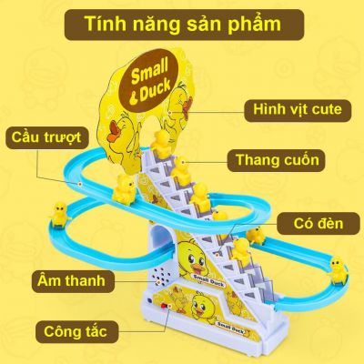 Đồ chơi cầu trượt leo thang vịt vàng