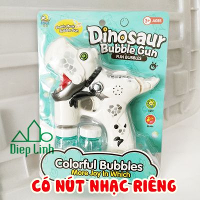 Đồ chơi Máy bắn bong bóng dùng pin có đèn led khủng long 