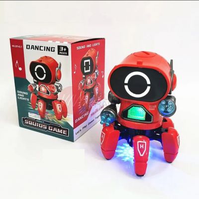 Đồ Chơi Robot Dancer Biết Nhảy Nhót-Phát Sáng-Xoay 360 độ-Trò Chơi Vui Nhộn Màu Đỏ