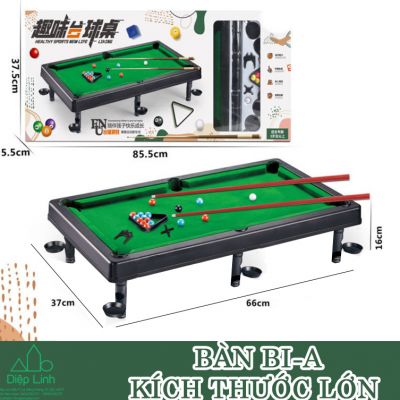 Bàn Bi A Mini Cỡ Lớn 66*37*16cm - bida, Full Phụ Kiện, Mặt Bàn Nỉ Chuyên Dụng - đồ chơi, quà tặng cho bé