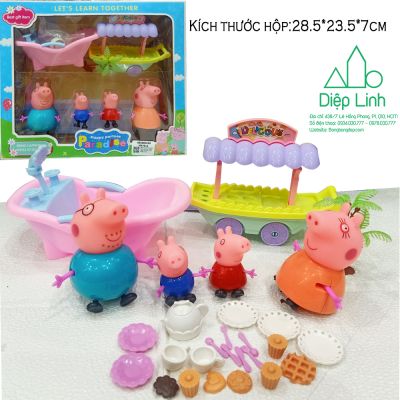 Bộ đồ chơi peppa và xe bán bánh - 7013