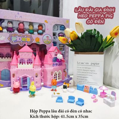 Đồ Chơi Nhà Bếp Heo Peppa Full Box Biệt thự có đèn, có nhạc