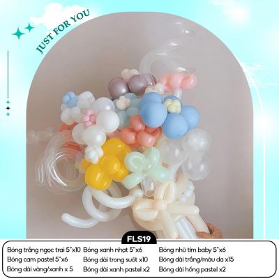 Set Bong Bóng Dài Tạo Hình Bó Hoa Tự Làm DIY - Hoa Bóng Bay Trang Trí Sự Kiện - Đạo Cụ Chụp Ảnh Tiệc Sinh Nhật DIY19