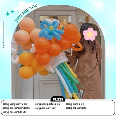 Set Bong Bóng Dài Tạo Hình Bó Hoa Tự Làm DIY - Hoa Bóng Bay Trang Trí Sự Kiện - Đạo Cụ Chụp Ảnh Tiệc Sinh Nhật DIY25