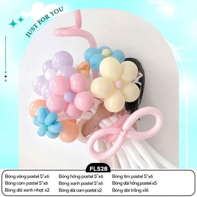 Set Bong Bóng Dài Tạo Hình Bó Hoa Tự Làm DIY - Hoa Bóng Bay Trang Trí Sự Kiện - Đạo Cụ Chụp Ảnh Tiệc Sinh Nhật DIY28