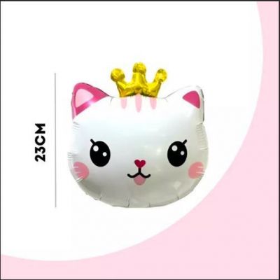 Bóng kiếng tráng nhôm hình đầu mèo kitty mini trang trí snh nhật cho bé