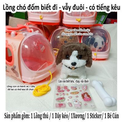 Bộ đồ chơi lồng chó đốm có tiếng biết đi - lồng thú cưng cho bé