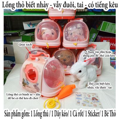 Bộ đồ chơi lồng thỏ - lồng thú cưng cho bé 