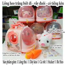 Bộ đồ chơi lồng heo trắng có tiếng biết đi - lồng thú cưng cho bé